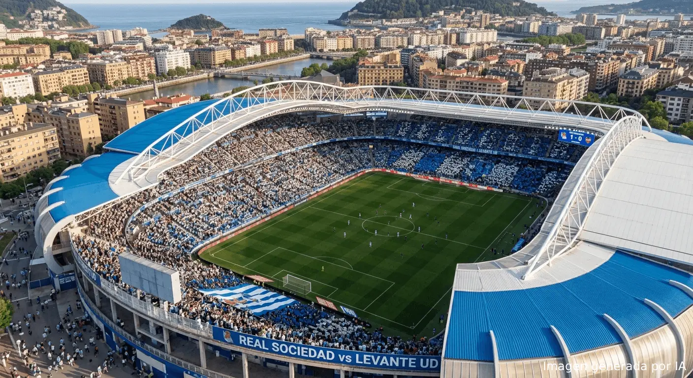 Imagen de estadio generado por IA