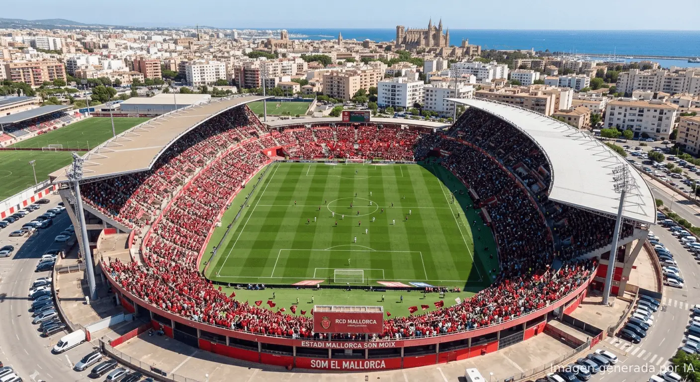 Imagen de estadio generado por IA