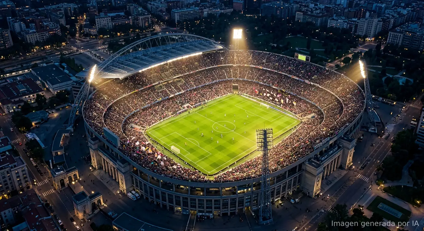 estadio de futbol, generado por ia