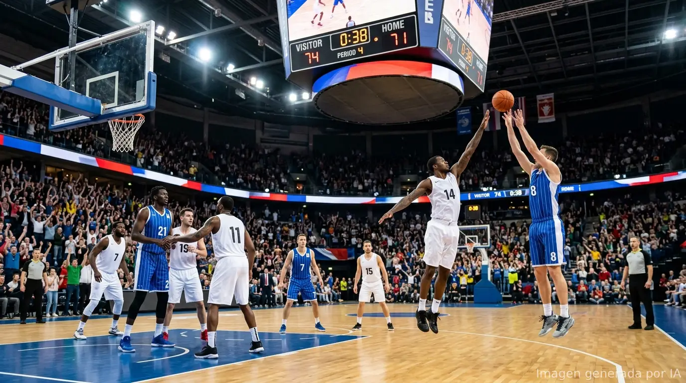 jugador tirando triple