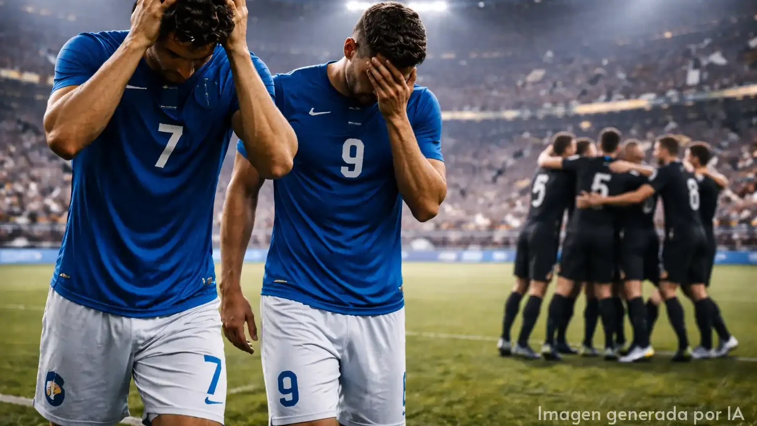 jugadores frustrados tras partido