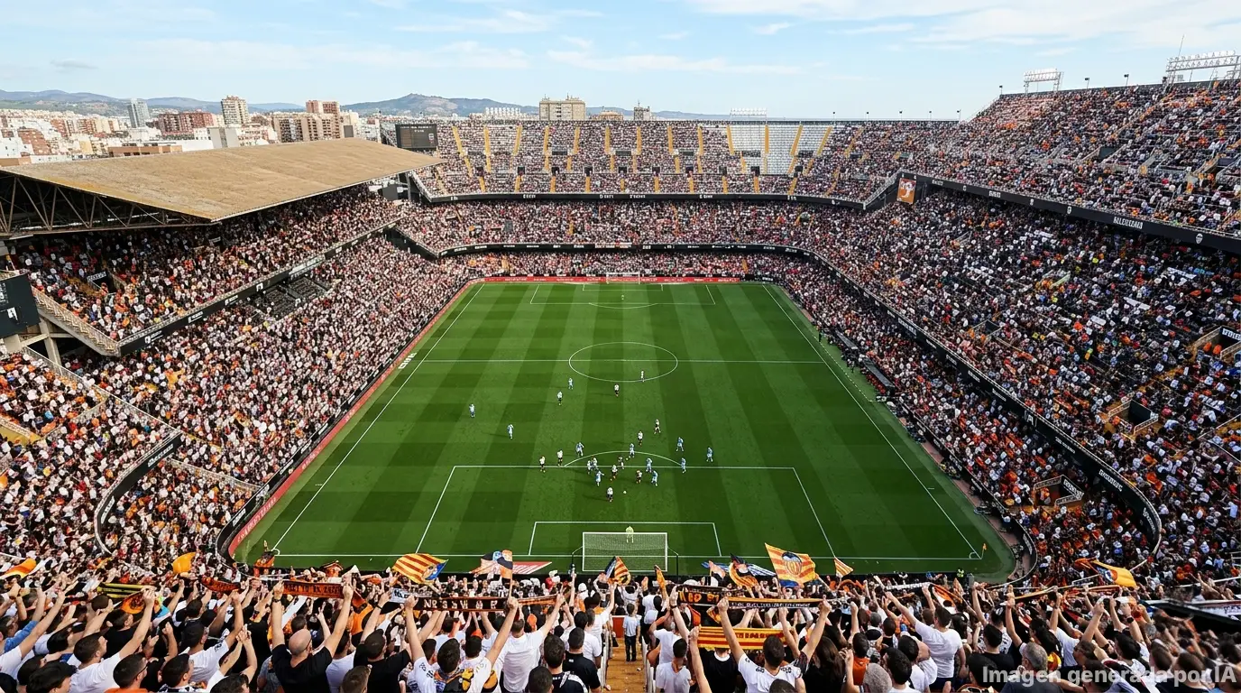 Imagen de estadio generado por IA