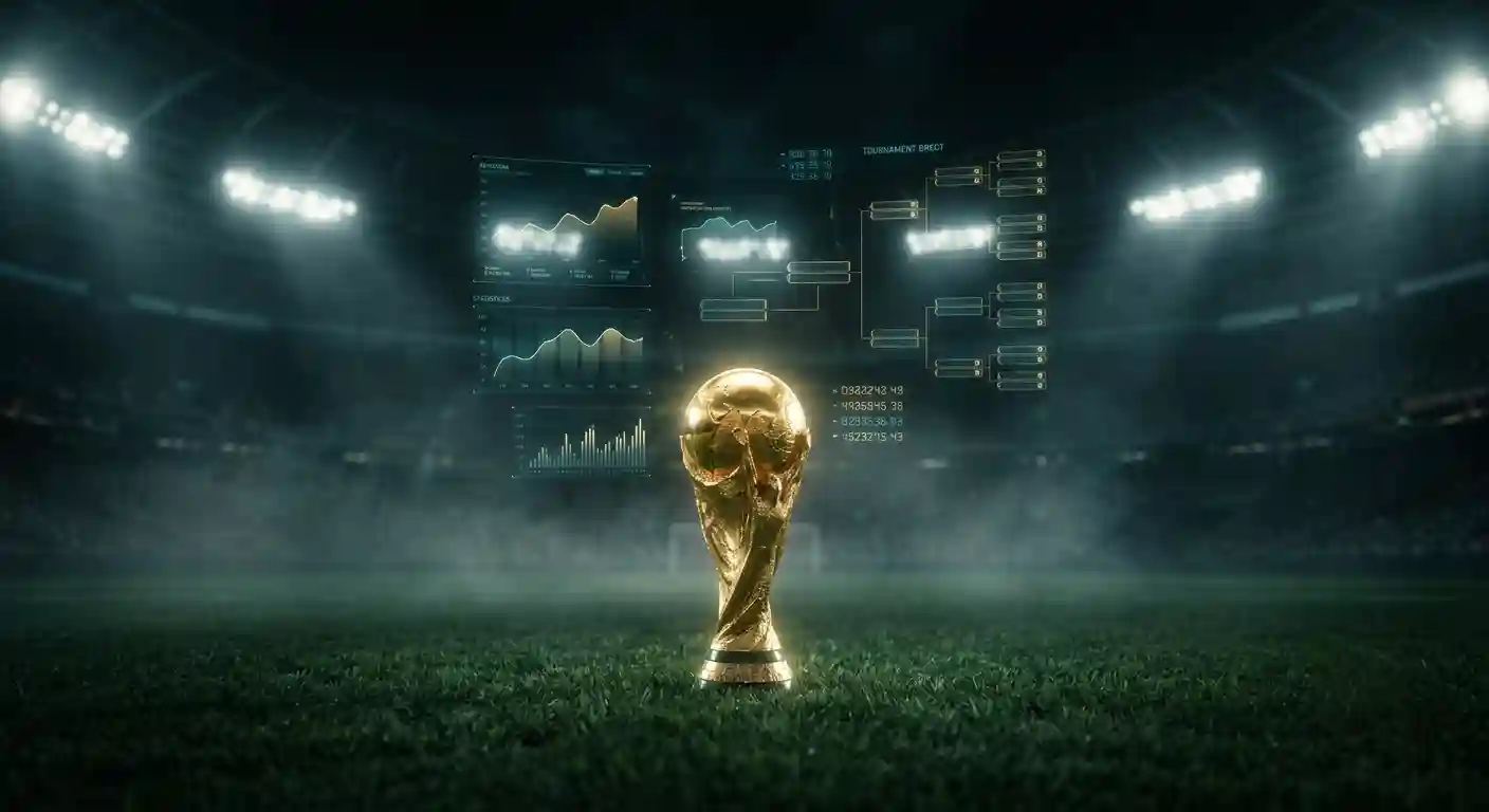 España reina en el Mundial 2026: ¿Qué acertó y qué falló nuestro simulador? Imagen generada por IA donde se muestra conceptual la comparativa entre simulador vs realidad en el Mundial 2026
